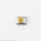 November Yellow Dog Paw Animal Print Birthstone Birthday 9mm Italian Charm Link