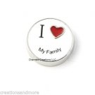 I Love My Family Red Heart Kids Floating Charm For Glass Memory Lockets