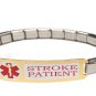 Stroke Patient 9mm Italian Charm Medical Alert Shiny Starter Bracelet