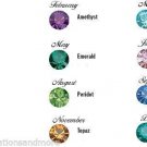 25 Bag Lot x 12 4mm Birthstone Floating Charms Fits Glass Memory Locket Necklace