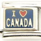 9mm Italian Charm I Love Canada Red Heart Stainless Steel Modular Link
