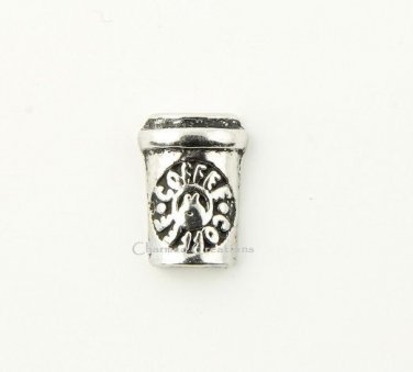 10pc Lot Silver Coffee Cup Espresso Latte Cappuccino Floating Charm For Lockets