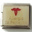 Allergic To Penicillin Allergy Medical Alert 9mm Italian Charm 18mm Mega Link