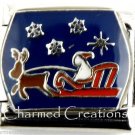 Santa Sleigh Rudolph Christmas Snowflake Holiday 9mm Italian Charm Modular Link