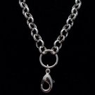 Stainless Steel 7mm Rolo Chain O Ring Lobster Clasp For Floating Charm Lockets