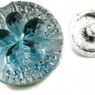 USA SELLER Interchangeable Button Snap Jewelry Blue Flower 18mm 337-3
