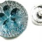 USA SELLER Interchangeable Button Snap Jewelry Blue Flower 18mm 337-3