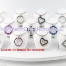 White Jewelry Display Floating Charm Locket Necklace Mini Busts Holds 11 Pendant