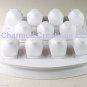 White Jewelry Display Floating Charm Locket Necklace Mini Busts Holds 11 Pendant