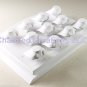 White Jewelry Display Floating Charm Locket Necklace Mini Busts Holds 11 Pendant