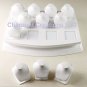 White Jewelry Display Floating Charm Locket Necklace Mini Busts Holds 11 Pendant