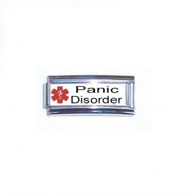 Panic Disorder Medical Alert 9mm Italian Charm Superlink For ID Bracelet Anxiety