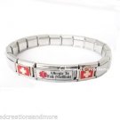 Allergic To Shellfish Superlink 9mm Italian Charm Medical Alert Starter Bracelet