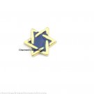 Blue & Gold Religious Star Of David Floating Charm For Glass Lockets