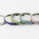 Stainless Steel Birthstone Eternity Stackable Rings With 3mm Wide Band