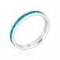 December Birthstone Eternity Ring Stackable 3mm Band Made With Swarovski Stones