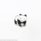 Black & White Panda Bear Zoo Floating Charm For Glass Memory Locket Necklace