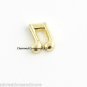 Gold Tone Music Eighth Note Floating Charm For Glass Memory Lockets