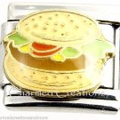 9mm Italian Charm Modular Link Hamburger Cheeseburger BBQ Fast Food Burger