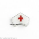 Nurse Hat Medical Cross Symbol Doctor RN Floating Charm For Glass Memory Lockets