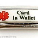 Card In Wallet Notification Caduceus Medical Alert 9mm Italian Charm Superlink