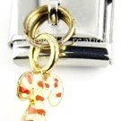 Christmas Candy Cane Holiday 9mm Italian Charm Stainless Modular Dangle Link