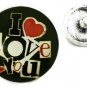 USA SELLER Interchangeable Button Snap Jewelry I Love You Red Heart 18mm 332
