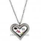 Class Of 2018 Graduation Stainless Steel Floating Charm Locket Necklace Diploma