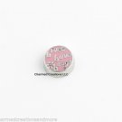 Pink Round Circle Live Love Laugh Floating Charm For Glass Memory Lockets