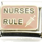9mm Italian Charm Nurses Rule Shot RN Medical Staff Hospital Nurse Graduate Link