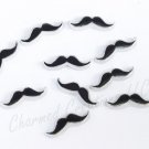 10pc Floating Charm Lot Mustache Bon Jour For Glass Memory Locket Necklace
