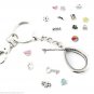 10pc Wholesale Lot Plain Teardrop Floating Charm Memory Locket Key Chain