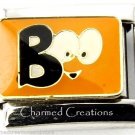 Boo Halloween Ghost Eyes 9mm Italian Charm Stainless Steel Modular Link
