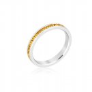 November Birthstone Eternity Ring Stackable 3mm Band Made With Swarovski Stones
