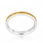 November Birthstone Eternity Ring Stackable 3mm Band Made With Swarovski Stones