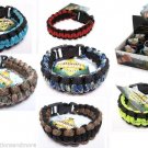 8" Inch 550 Paracord Parachute Survival Kit In A Bracelet Camping Hiking Hunting