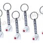 9mm Italian Charm Medical Alert Key Chain With Stainless Steel Modular Links