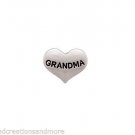Heart Grandma Love Floating Charm For Glass Memory Locket Necklaces & Bracelets