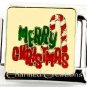 Merry Christmas Candy Cane  9mm Italian Charm Stainless Steel Modular Link