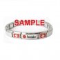 Medical Alert Allergic To Benadryl 9mm Italian Charm Superlink For ID Bracelets
