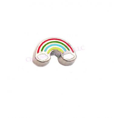 Rainbow Cloud Floating Charm For Glass Memory Lockets Church God Jesus Gay Pride