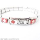 Allergic To Sulfa Superlink 9mm Italian Charm Medical Alert ID Starter Bracelet
