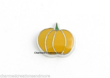 Halloween Pumpkin Floating Charm Silver For Glass Memory Lockets