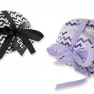 Chevron 3pc Makeup Bags Case Nesting Cosmetic Set Black Or Purple Zoe Zander