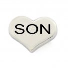 10pc Lot Son Silver Tone Heart Love Floating Charm For Glass Memory Lockets