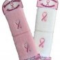 2 Pink Ribbon Breast Cancer Awareness Sport Wrist Sweat Bands Race Fundraiser