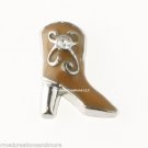10pc Brown Cowboy Cowgirl Western Boots Shoe Floating Charm For Memory Lockets
