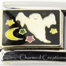 Ghost Moon Stars Halloween 9mm Italian Charm Stainless Steel Modular Link