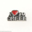 I Love To Cheer Cheerleader Cheerleading Floating Charm For Memory Glass Lockets