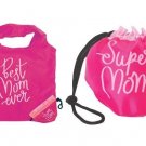 Best Mom Ever Reusable Foldable Tote Rolls Up To Fit In Purse Mother's Day Gift